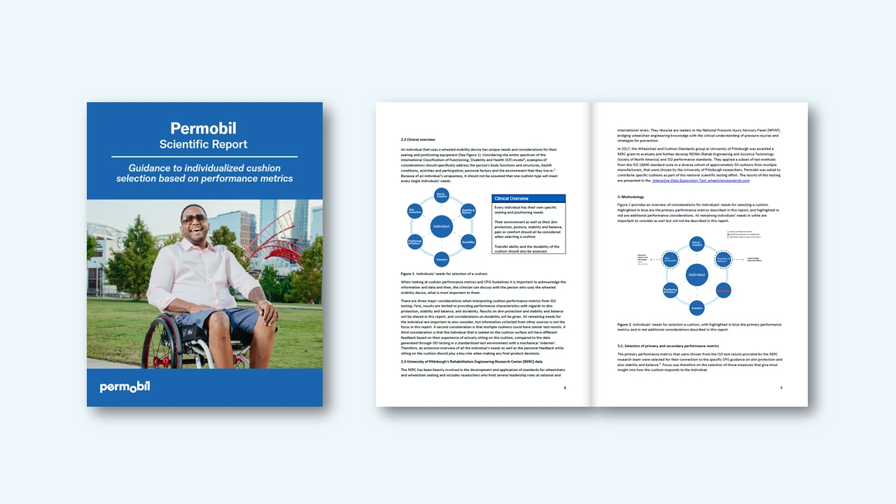 Thumbnail of cover and insides of Guidance for individualized cushion selection